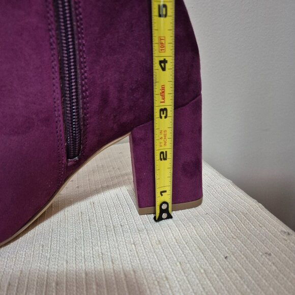 Purple Faux Suede Booties - Picture 9 of 12